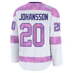Men's Albert Johansson Detroit Red Wings 2024 Hockey Fights Cancer Practice Jersey - White Premium