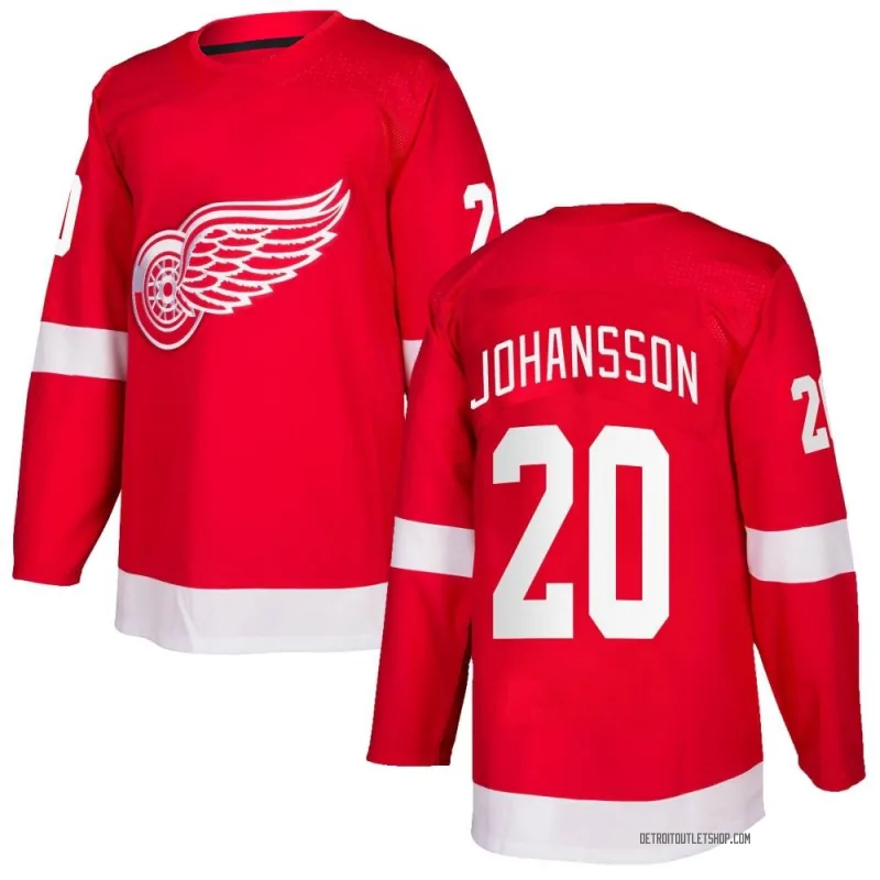 Men's Albert Johansson Detroit Red Wings Home Jersey - Red Authentic
