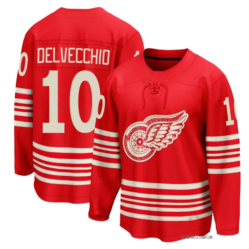 Men's Alex Delvecchio Detroit Red Wings Centennial Jersey - Red Breakaway