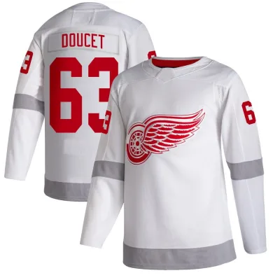 Men's Alexandre Doucet Detroit Red Wings 2020/21 Reverse Retro Jersey - White Authentic