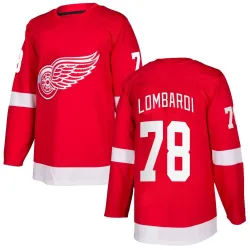 Men's Amadeus Lombardi Detroit Red Wings Home Jersey - Red Authentic