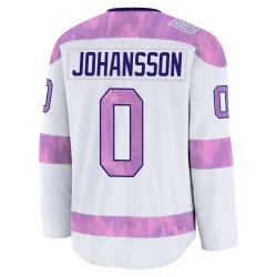 Men's Anton Johansson Detroit Red Wings 2024 Hockey Fights Cancer Practice Jersey - White Premium