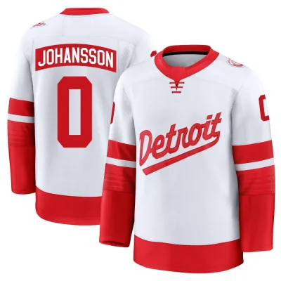 Men's Anton Johansson Detroit Red Wings 2025 Stadium Series Jersey - White Premium