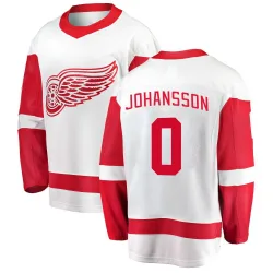 Men's Anton Johansson Detroit Red Wings Away Jersey - White Breakaway