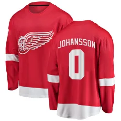 Men's Anton Johansson Detroit Red Wings Home Jersey - Red Breakaway