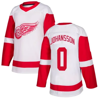Men's Anton Johansson Detroit Red Wings Jersey - White Authentic
