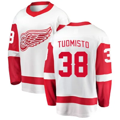 Men's Antti Tuomisto Detroit Red Wings Away Jersey - White Breakaway