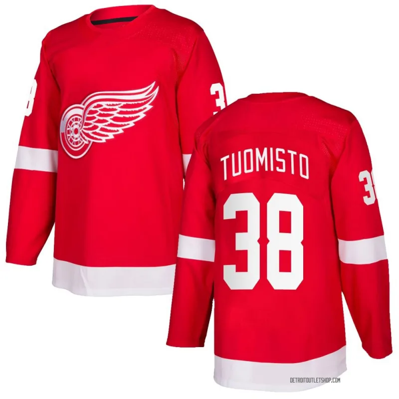 Men's Antti Tuomisto Detroit Red Wings Home Jersey - Red Authentic