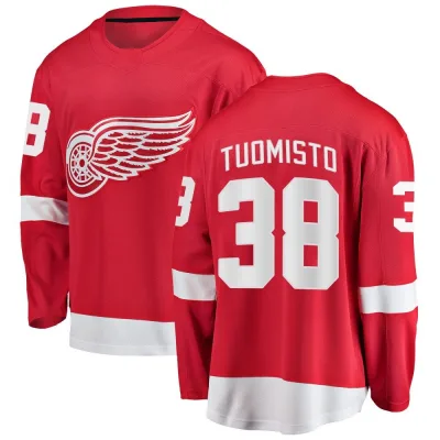 Men's Antti Tuomisto Detroit Red Wings Home Jersey - Red Breakaway