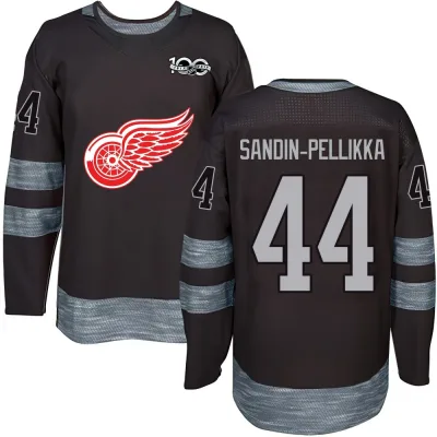 Men's Axel Sandin-Pellikka Detroit Red Wings 1917-2017 100th Anniversary Jersey - Black Authentic