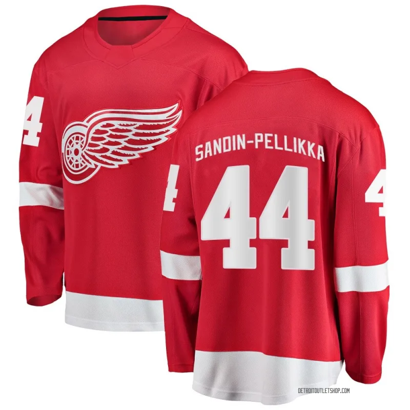 Men's Axel Sandin-Pellikka Detroit Red Wings Home Jersey - Red Breakaway
