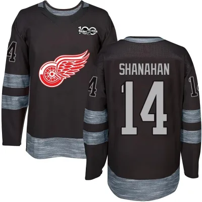 Men's Brendan Shanahan Detroit Red Wings 1917-2017 100th Anniversary Jersey - Black Authentic