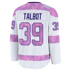 Men's Cam Talbot Detroit Red Wings 2024 Hockey Fights Cancer Practice Jersey - White Premium