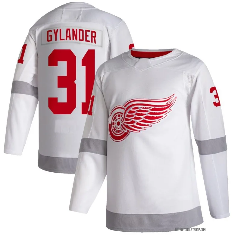 Men's Carter Gylander Detroit Red Wings 2020/21 Reverse Retro Jersey - White Authentic