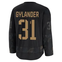 Men's Carter Gylander Detroit Red Wings 2024 Military Appreciation Practice Jersey - Black Premium