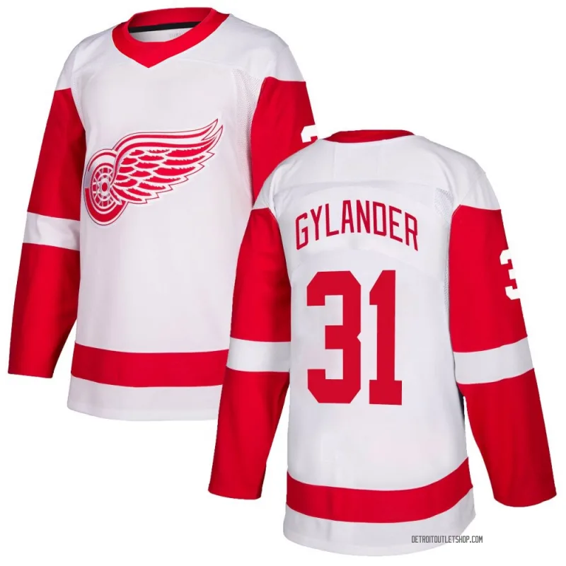 Men's Carter Gylander Detroit Red Wings Jersey - White Authentic