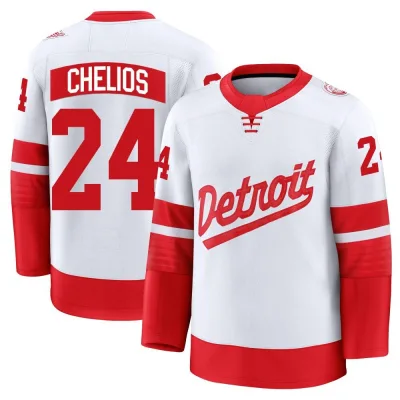 Men's Chris Chelios Detroit Red Wings 2025 Stadium Series Jersey - White Premium