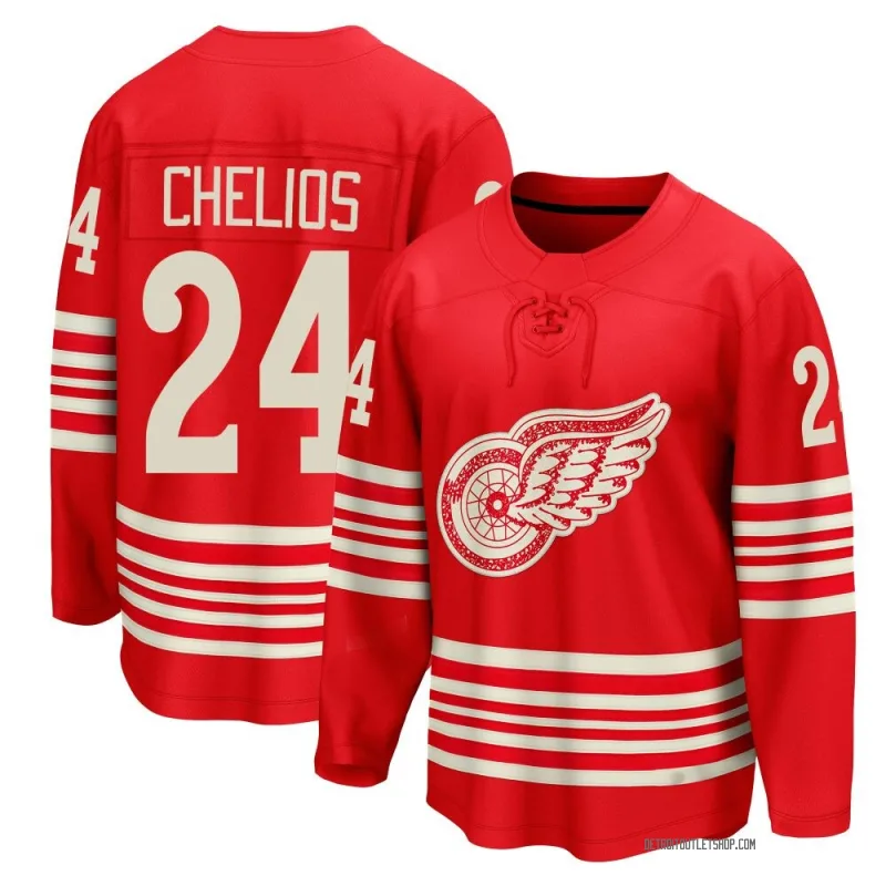 Men's Chris Chelios Detroit Red Wings Centennial Jersey - Red Breakaway