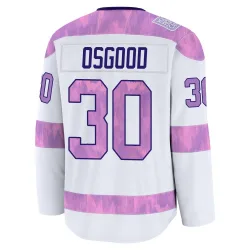 Men's Chris Osgood Detroit Red Wings 2024 Hockey Fights Cancer Practice Jersey - White Premium