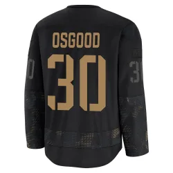 Men's Chris Osgood Detroit Red Wings 2024 Military Appreciation Practice Jersey - Black Premium
