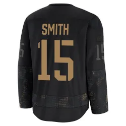 Men's Craig Smith Detroit Red Wings 2024 Military Appreciation Practice Jersey - Black Premium