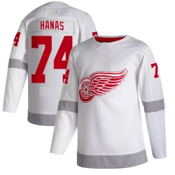 Men's Cross Hanas Detroit Red Wings 2020/21 Reverse Retro Jersey - White Authentic