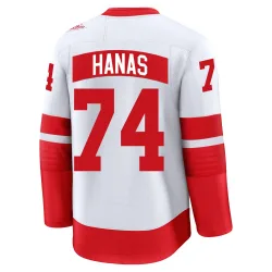 Men's Cross Hanas Detroit Red Wings 2025 Stadium Series Jersey - White Premium