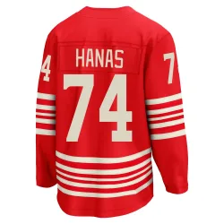 Men's Cross Hanas Detroit Red Wings Centennial Jersey - Red Breakaway