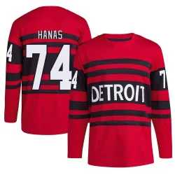 Men's Cross Hanas Detroit Red Wings Reverse Retro 2.0 Jersey - Red Authentic