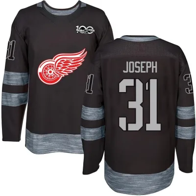 Men's Curtis Joseph Detroit Red Wings 1917-2017 100th Anniversary Jersey - Black Authentic