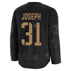Men's Curtis Joseph Detroit Red Wings 2024 Military Appreciation Practice Jersey - Black Premium
