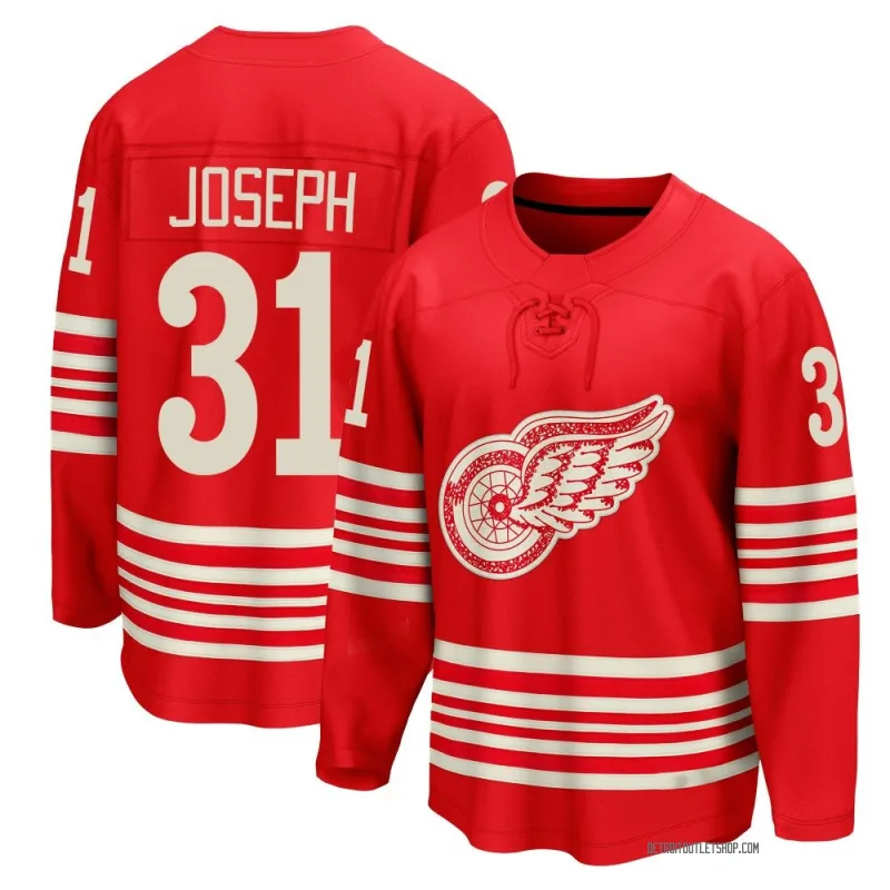 Men's Curtis Joseph Detroit Red Wings Centennial Jersey - Red Breakaway