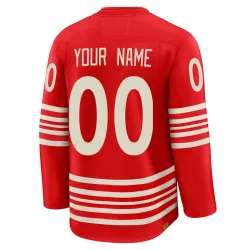 Men's Custom Detroit Red Wings Centennial Jersey - Red Premium