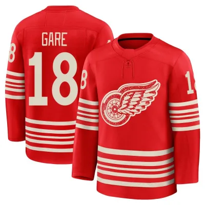 Men's Danny Gare Detroit Red Wings Centennial Jersey - Red Premium