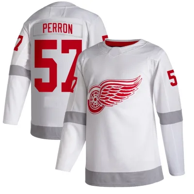 Men's David Perron Detroit Red Wings 2020/21 Reverse Retro Jersey - White Authentic