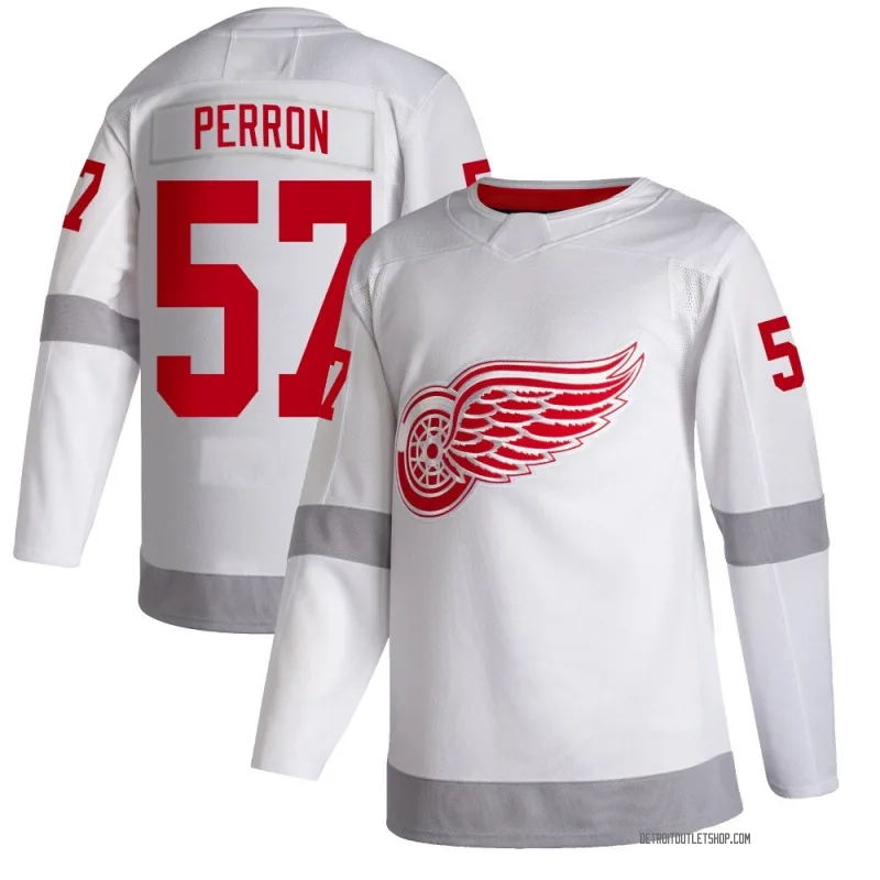 Men's David Perron Detroit Red Wings 2020/21 Reverse Retro Jersey - White Authentic