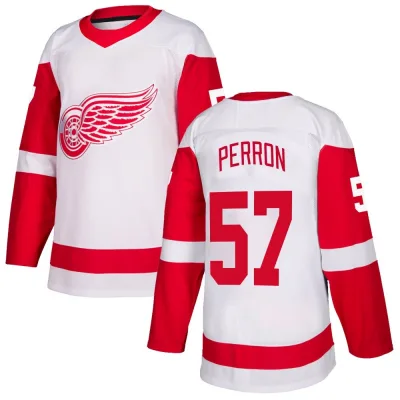 Men's David Perron Detroit Red Wings Jersey - White Authentic