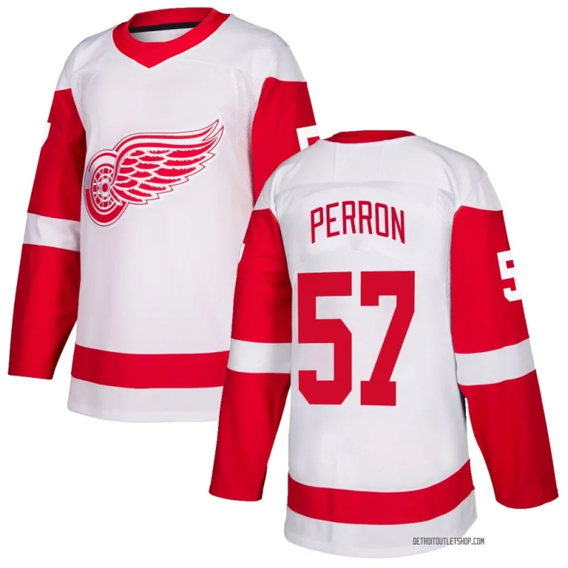 Men's David Perron Detroit Red Wings Jersey - White Authentic