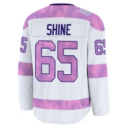 Men's Dominik Shine Detroit Red Wings 2024 Hockey Fights Cancer Practice Jersey - White Premium
