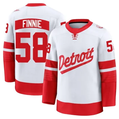 Men's Emmitt Finnie Detroit Red Wings 2025 Stadium Series Jersey - White Premium