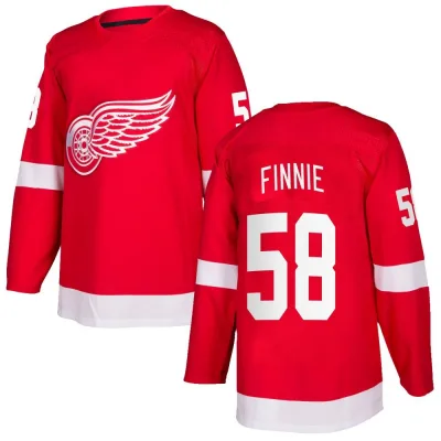 Men's Emmitt Finnie Detroit Red Wings Home Jersey - Red Authentic