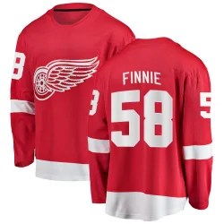 Men's Emmitt Finnie Detroit Red Wings Home Jersey - Red Breakaway