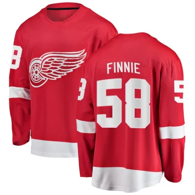 Men's Emmitt Finnie Detroit Red Wings Home Jersey - Red Breakaway