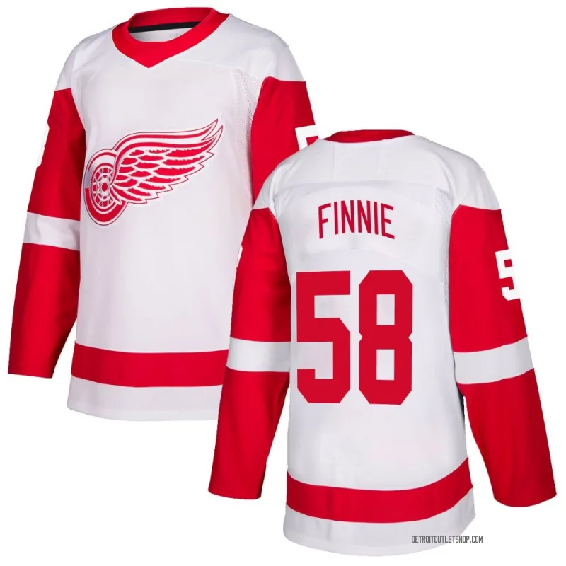 Men's Emmitt Finnie Detroit Red Wings Jersey - White Authentic