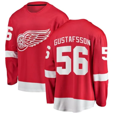 Men's Erik Gustafsson Detroit Red Wings Home Jersey - Red Breakaway
