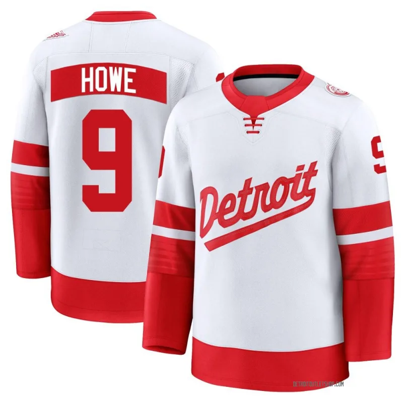 Men's Gordie Howe Detroit Red Wings 2025 Stadium Series Jersey - White Premium