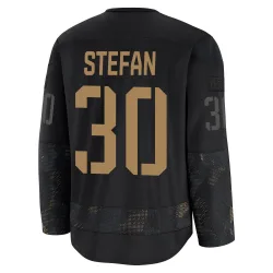 Men's Greg Stefan Detroit Red Wings 2024 Military Appreciation Practice Jersey - Black Premium