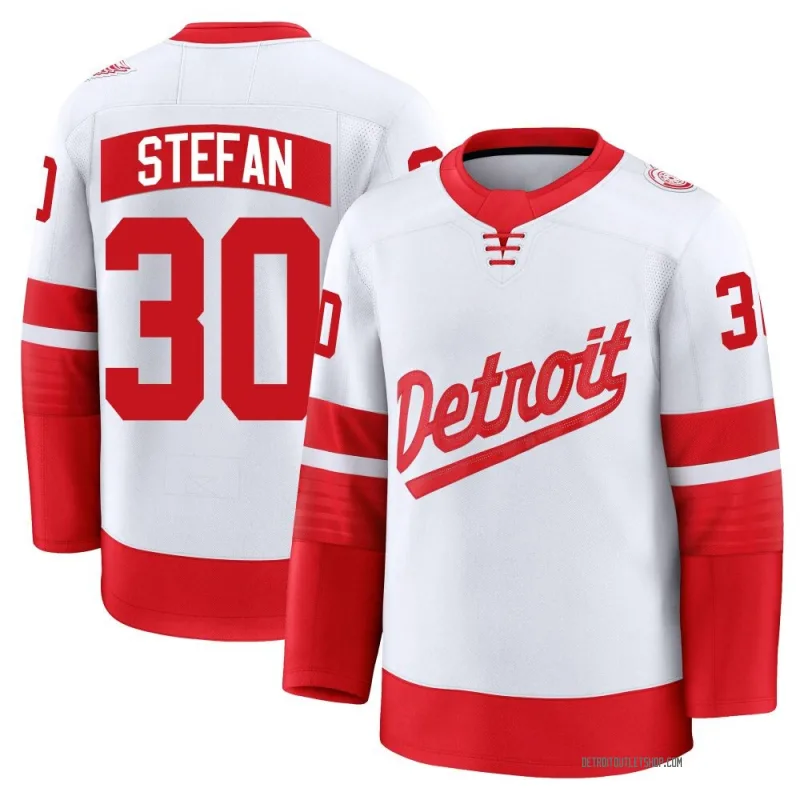 Men's Greg Stefan Detroit Red Wings 2025 Stadium Series Jersey - White Premium