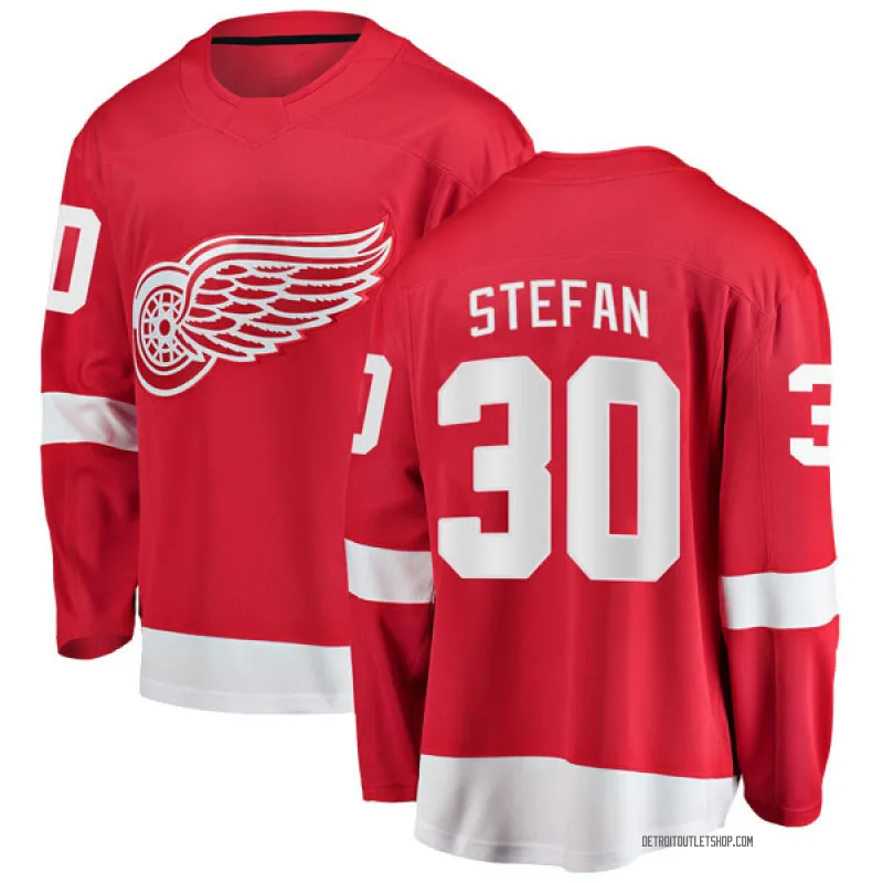 Men's Greg Stefan Detroit Red Wings Home Jersey - Red Breakaway