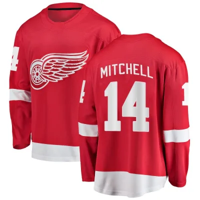 Men's Ian Mitchell Detroit Red Wings Home Jersey - Red Breakaway
